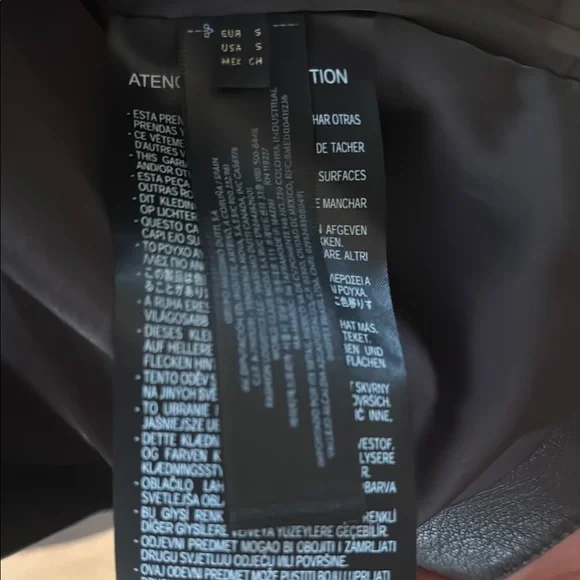 Massimo Dutti Brown Cropped Leather Jacket Size Small - Picture 6 of 7